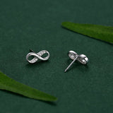 S925 Sterling Silver 8-word Diamond Stud Earrings – Holiday Gift Ideas — 9