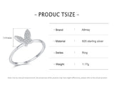 S925 Sterling Silver Butterfly Diamond-studded Ring – Small Gift Ideas — 8