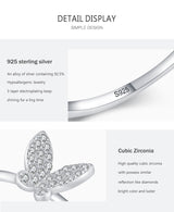 S925 Sterling Silver Butterfly Diamond-studded Ring – Small Gift Ideas — 2