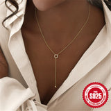S925 Sterling Silver Ring Necklace INS – Jewelry Gift Ideas — 11