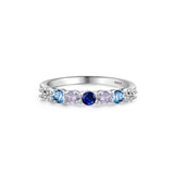 Women's Fashion Casual Sterling Silver Color Row – Stylish Gifts — 10