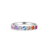 Women's Fashion Casual Sterling Silver Color Row – Stylish Gifts — 7