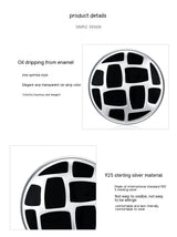 S925 Sterling Silver Round Black Dripping Stud – Stylish Gifts — 13