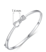 S925 Sterling Silver Bow Bracelet Female – Jewelry Gift Ideas — 6