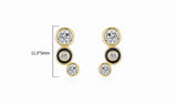 Women's Sterling Silver Black Round Bubble Stud – Gifts for Her — 2