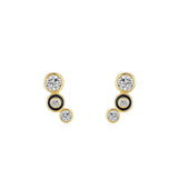 Women's Sterling Silver Black Round Bubble Stud – Gifts for Her — 8
