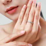 Women's Sterling Silver Fashion Line Ring – Stylish Gifts — 5