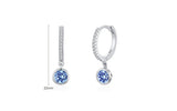 Sterling Silver Blue Artificial Diamond Earrings – Birthday Gifts — 10