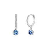 Sterling Silver Blue Artificial Diamond Earrings – Birthday Gifts — 9