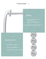 S925 Sterling Silver Square Earrings Women's European – Stylish Gifts — 3