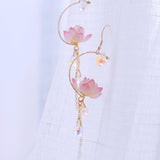 Fairy Temperament Handmade Flower Round Earrings – Meaningful Gifts — 6