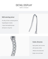 S925 Silver Snake-shaped Diamond Ear Hook Pendant – Jewelry Gift Ideas — 11