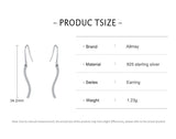S925 Silver Snake-shaped Diamond Ear Hook Pendant – Jewelry Gift Ideas — 9