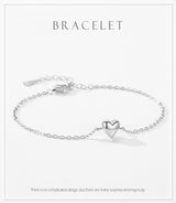 S925 Silver Sweet Girl Heart-shaped Bracelet – Jewelry Gift Ideas — 9