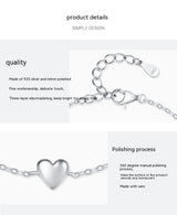 S925 Silver Sweet Girl Heart-shaped Bracelet – Jewelry Gift Ideas — 3