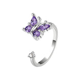 Rotatable Zircon Butterfly Ring For Women – Gifts for Her — 14