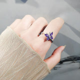 Rotatable Zircon Butterfly Ring For Women – Gifts for Her — 6