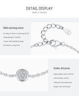Women's S925 Sterling Silver Round Bracelet – Jewelry Gift Ideas — 9