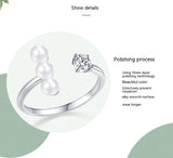 S925 Sterling Silver Adjustable Pearl Ring – Practical Gifts — 4