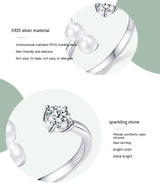 S925 Sterling Silver Adjustable Pearl Ring – Practical Gifts — 3