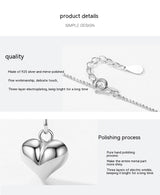 S925 Silver Love Pendant Bead Necklace For Women – Jewelry Gift Ideas — 6