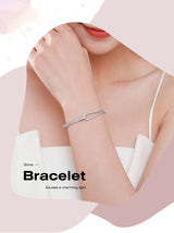 S925 Sterling Silver Bracelet Diamond Geometric – Jewelry Gift Ideas — 3