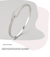 S925 Sterling Silver Bracelet Diamond Geometric – Jewelry Gift Ideas — 7