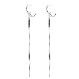 Fashion Sterling Silver Long Snake Earrings – Stylish Gifts — 10
