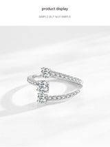 S925 Silver Geometric Design Artificial Diamond Ring – Gifts for Her — 6