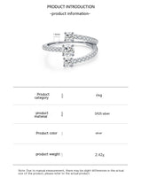 S925 Silver Geometric Design Artificial Diamond Ring – Gifts for Her — 10
