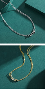 Chain-shaped Double-layer Necklace Female S925 – Jewelry Gift Ideas — 10