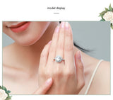 Women's Fashion S925 Sterling Silver Oval Ring – Stylish Gifts — 7
