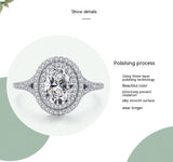 Women's Fashion S925 Sterling Silver Oval Ring – Stylish Gifts — 8