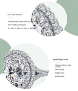 Women's Fashion S925 Sterling Silver Oval Ring – Stylish Gifts — 2