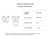 Female Sweet S925 Sterling Silver Butterfly Hollow Ear – Gifts for Her — 3