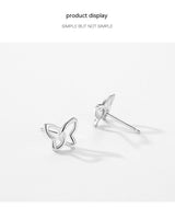 Female Sweet S925 Sterling Silver Butterfly Hollow Ear – Gifts for Her — 6