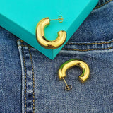 Women's Geometric Copper Hollow Earrings – Gifts for Her — 7