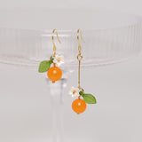 925 Silver Needle Orange Asymmetric Earrings – Stylish Gifts — 10