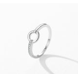 Female S925 Silver Ring Geometric Design Ring Ornament – Gifts for Her — 9