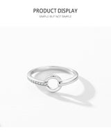 Female S925 Silver Ring Geometric Design Ring Ornament – Gifts for Her — 5