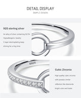 Female S925 Silver Ring Geometric Design Ring Ornament – Gifts for Her — 7