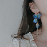 Flower Exaggerated Long Earless Earrings – Stylish Gifts — 8