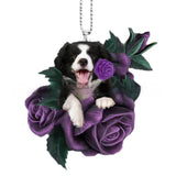 Rose Dog Acrylic Flat Pendant – Jewelry Gift Ideas — 15