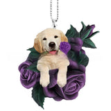 Rose Dog Acrylic Flat Pendant – Jewelry Gift Ideas — 12