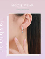 S925 Sterling Silver Stylish Water Drop Artificial – Gifts for Her — 6