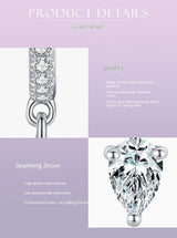 S925 Sterling Silver Stylish Water Drop Artificial – Gifts for Her — 10