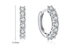 S925 Sterling Silver Circle Full Diamond Earrings – Stylish Gifts — 8