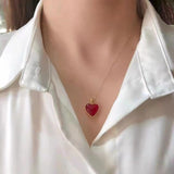 18K Gold Double-sided Love Pendant – Jewelry Gift Ideas — 9
