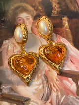 Pearl Heart Middle Ancient Glaze Earring Ear Clip – Jewelry Gift Ideas — 12