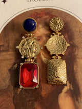 Natural Lapis Lazuli Old Bronze Relief Middle Ancient – Useful Gifts — 11